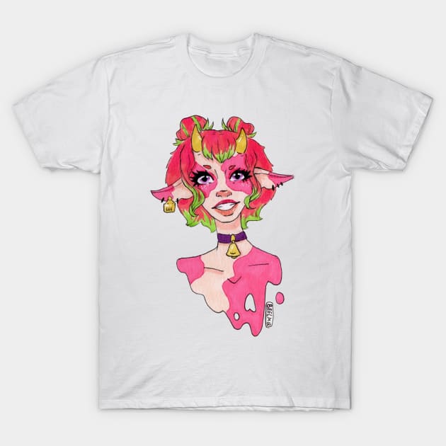 Strawberry cow girl T-Shirt by Beelixir Illustration